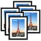 FIXSMITH 8x10 Picture Frame Set of 6, Photo Frame Bulk with HD Plexiglass, Display Pictures 5x7 with Mat or 8x10 Without Mat Multi Picture Frames Collage for Tabletop or Wall Display, Black